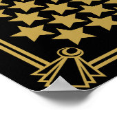 Fantasby Art Deco bruiloft die zich kandidaat stel Poster (Hoek)