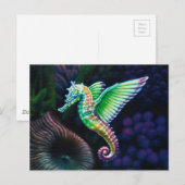 Fantasea, gevlekte regenboogzeepaardjes briefkaart (Voorkant / Achterkant)