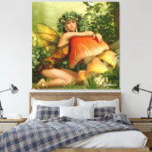 Fantasevliegen in het bos canvas afdruk (Insitu (Slaapkamer))