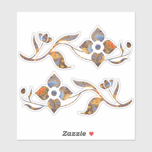 Fantasia Batik Flowers Sticker (Vel)
