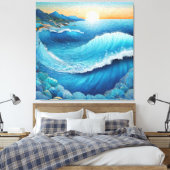 Fantasia Waters Zeegezicht Canvas Afdruk (Insitu (Slaapkamer))