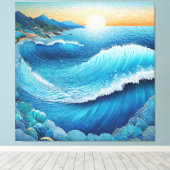 Fantasia Waters Zeegezicht Canvas Afdruk (Insitu (Houten vloer))