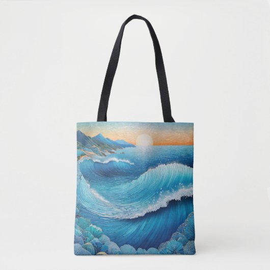 Fantasia Waters Zeegezicht Tote Bag (Voorkant)