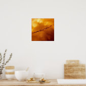 Fantasia Wire in Sinaasappel Poster (Keuken)