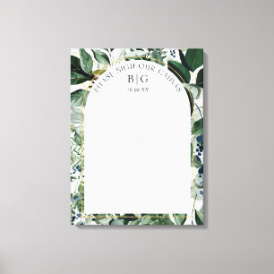 Fantasiaans modern guestbook-alternatief canvas afdruk