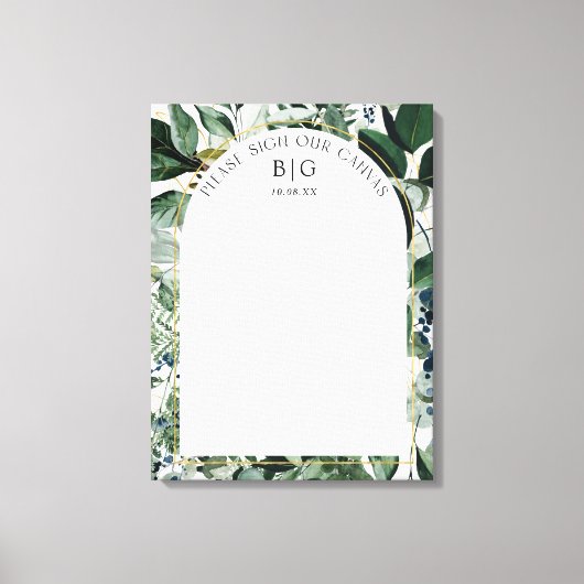 Fantasiaans modern guestbook-alternatief canvas afdruk (Voorkant)