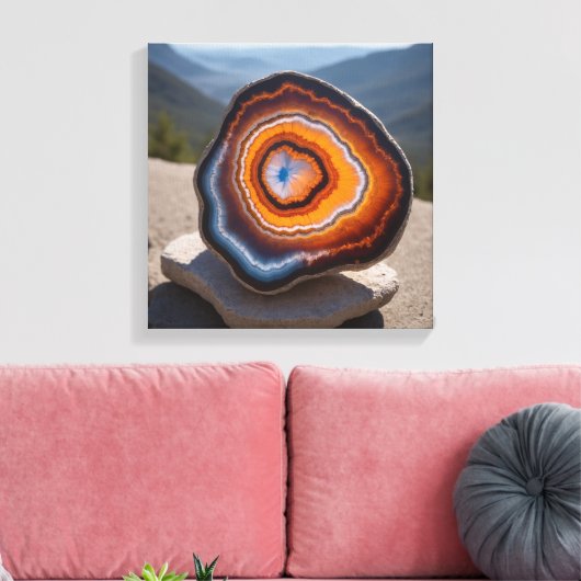 Fantasie Agaat Nodule Canvas Print (Insitu (Woonkamer))