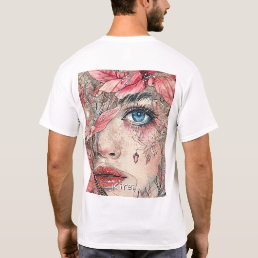 Fantasie Anime Manga Japan Kirei 綺麗 Tshirt Custom (Achterkant)