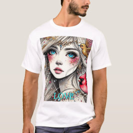 Fantasie Anime Manga Meisje Asuka Pas Aqua aan T-shirt