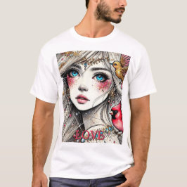 Fantasie Anime Manga Meisje Asuka Tshirt Ruby