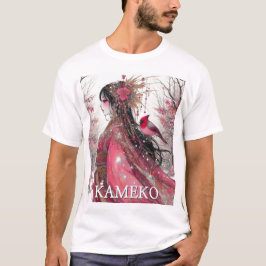 Fantasie Anime Manga Meisje Kameko Tshirt Custom