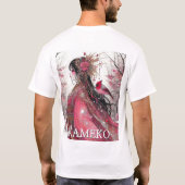 Fantasie Anime Manga Meisje Kameko Tshirt Custom (Achterkant)