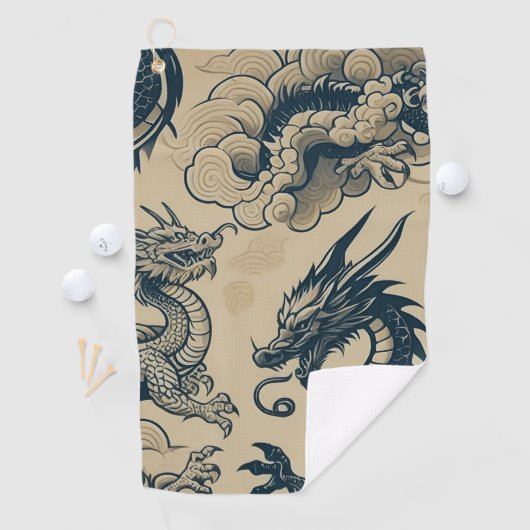 Fantasie Antieke Draken Golfhanddoek (Insitu)