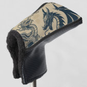 Fantasie Antieke Draken Golfheadcover (3/4 voorkant)