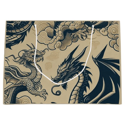 Fantasie Antieke Draken Groot Cadeauzakje (Voorkant)