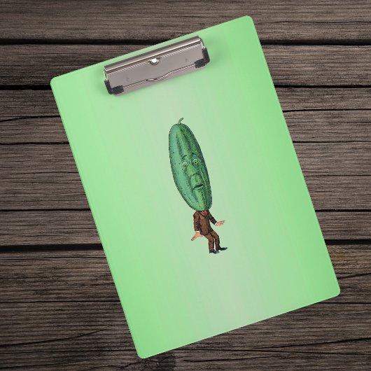 Fantasie Augurk Man Bruine Jas Klembord