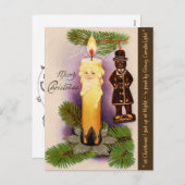  FANTASIE "BABY FACE CANDLE" ORNAMENT FEESTDAGENKAART (Voorkant / Achterkant)