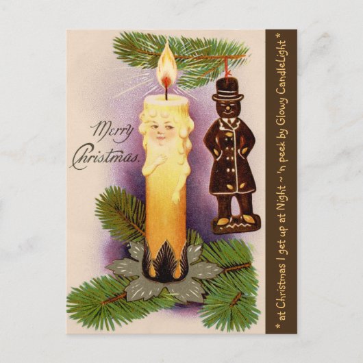  FANTASIE "BABY FACE CANDLE" ORNAMENT FEESTDAGENKAART (Voorkant)