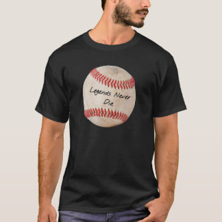 Fantasie Baseball Legends sterven nooit T-shirt