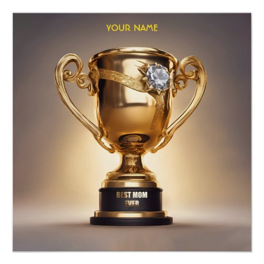 Fantasie Beste mam ooit Trofee Perfect Poster (Voorkant)