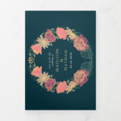 Fantasie betoverde bloementuin bruiloft drieluik uitnodiging (Cover)