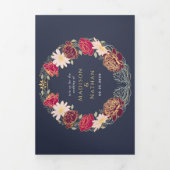 Fantasie betoverde bloementuin bruiloft drieluik uitnodiging (Cover)