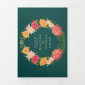 Fantasie betoverde bloementuin bruiloft drieluik uitnodiging (Cover)