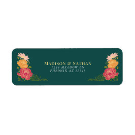 Fantasie betoverde bloementuin bruiloft etiket