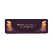 Fantasie betoverde bloementuin bruiloft etiket (Voorkant)