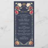 Fantasie betoverde bloementuin bruiloft menu (Voorkant)