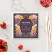 Fantasie betoverde bloementuin bruiloft servet (Insitu)