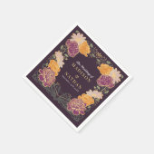 Fantasie betoverde bloementuin bruiloft servet (Hoek)