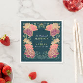 Fantasie betoverde bloementuin bruiloft servet (Insitu)