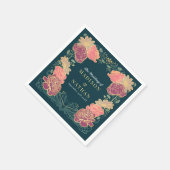 Fantasie betoverde bloementuin bruiloft servet (Hoek)