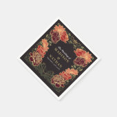 Fantasie betoverde bloementuin bruiloft servet (Hoek)