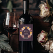 Fantasie betoverde bloementuin bruiloft wijn etiket