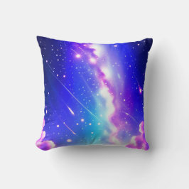 Fantasie Blauw en Roze Melkweg Astronomie Kussen