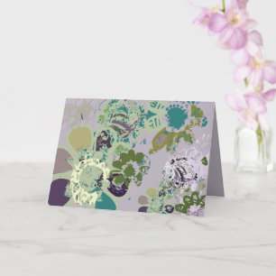 Fantasie Bloemen Hand-getekende Grafische Originel Kaart