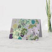 Fantasie Bloemen Hand-getekende Grafische Originel Kaart (Voorkant)