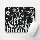Fantasie bloemen_wit muismat (Met muis)