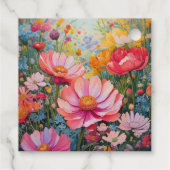 Fantasie Bloementuin Verjaardag Monogram Bedankjes Labels (Achterkant)