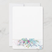 Fantasie Bloemenuitnodiging Kaart (Achterkant)