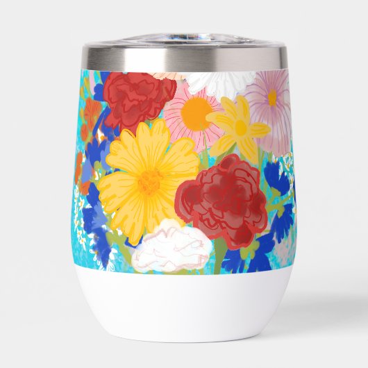 Fantasie bloemgeïsoleerde Tumbler (Voorkant)