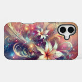 Fantasie bloemmotief iPhone hoesje (Achterkant horizontaal)