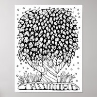 Fantasie Bos Blad Boom Kleurplaat Kunst