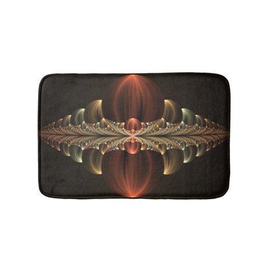 Fantasie Bouw Glanzende Abstracte Fractal Art Badmat (Voorkant)