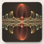 Fantasie Bouw Glanzende Abstracte Fractal Art Bier Onderzetter (Voorkant)