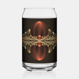 Fantasie Bouw Glanzende Abstracte Fractal Art Blikvorm Glas