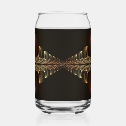 Fantasie Bouw Glanzende Abstracte Fractal Art Blikvorm Glas (Rechts)