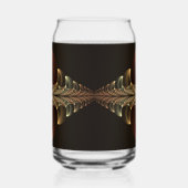 Fantasie Bouw Glanzende Abstracte Fractal Art Blikvorm Glas (Links)